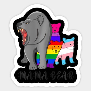 Mama Bear Lgbt Gay Trans Pride Support Lgbtq Parade Sticker